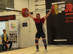 Gísli Kristjánsson úr Lyftingafélagi Reykjavíkur, setti Íslandsmet í +105 kg. flokki karla, þegar hann snaraði 156 kg.