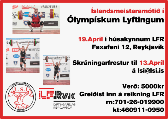 Auglýsing fyrir íslandsmótið