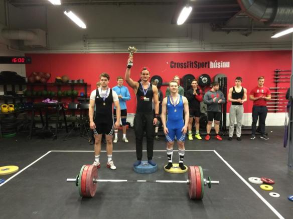 Þrír stigahæstu karlarnir: Daníal (t.v.) Guðmundur og Sindri (t.h.)