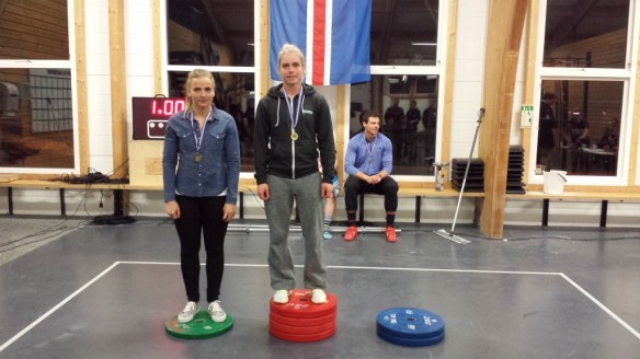 Hjördís Ósk (FH) og Birgit Rós (LFR) á verðlaunapalli