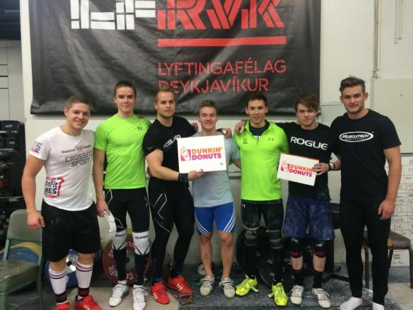 f.v. Davíð Björnsson, Arnór Gauti, Jón Elí, Sindri Pétur, Guðmundur Steinn, Einar Ingi, Guðmundur Högni