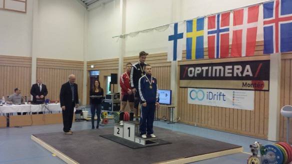 Guðmundur Högni á verðlaunapalli.