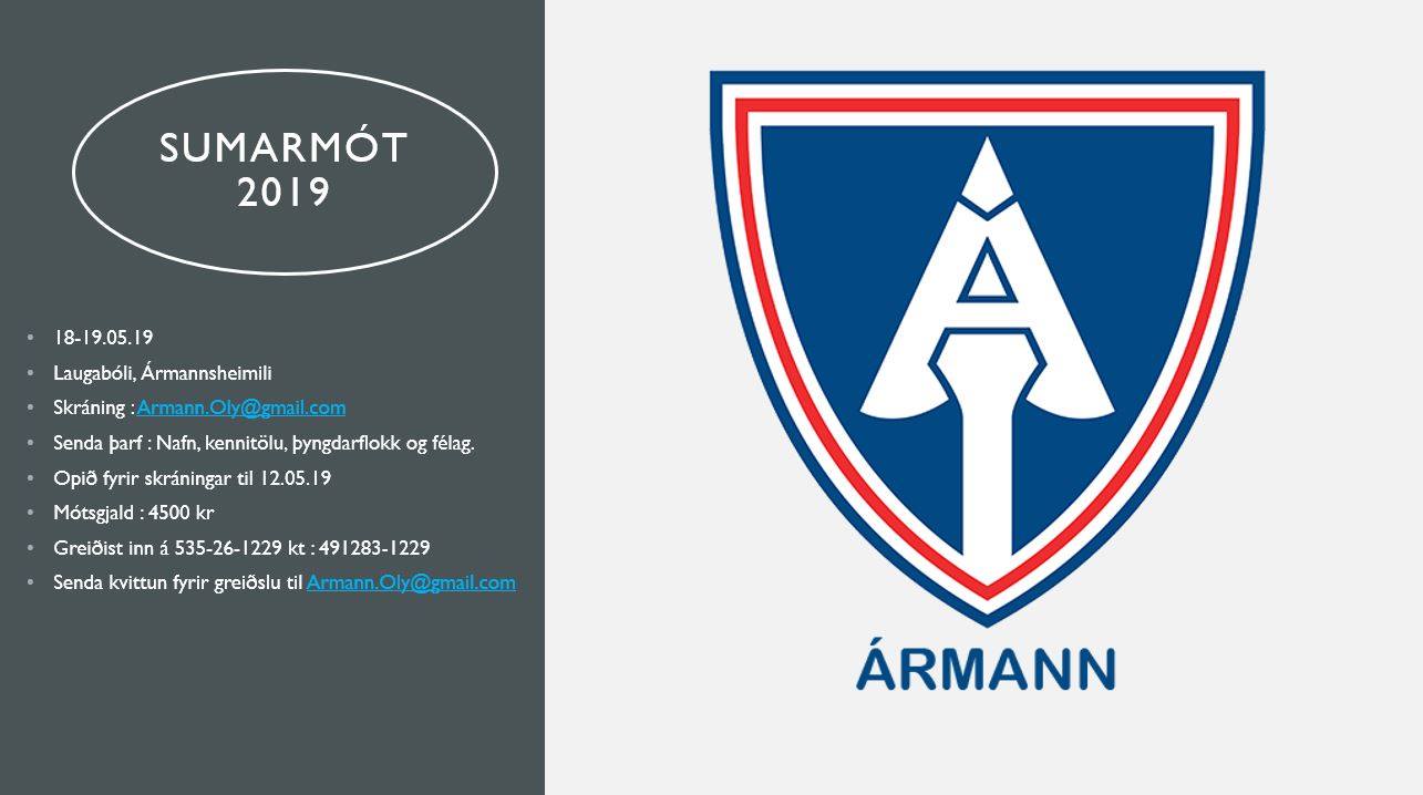 Ármann Sumarmót 2019